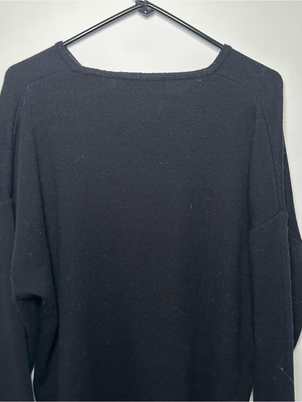 Bachrach Black V-Neck Wool Blend Sweater XL Men’s Lightweight Knit Pullover - Picture 14 of 15